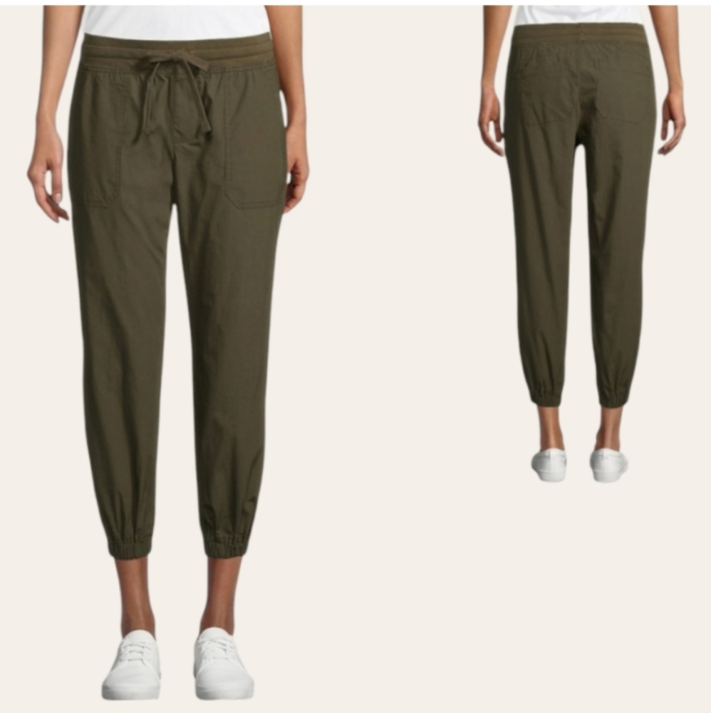 🫒 Chaps Mid Rise Cotton Pull-on Utility Joggers, S